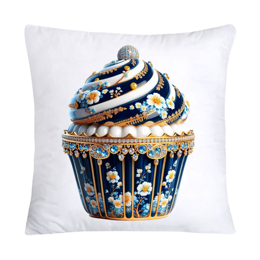 Blue Willow Chinoiserie Cupcake Throw Pillow Covers 18X18-3008