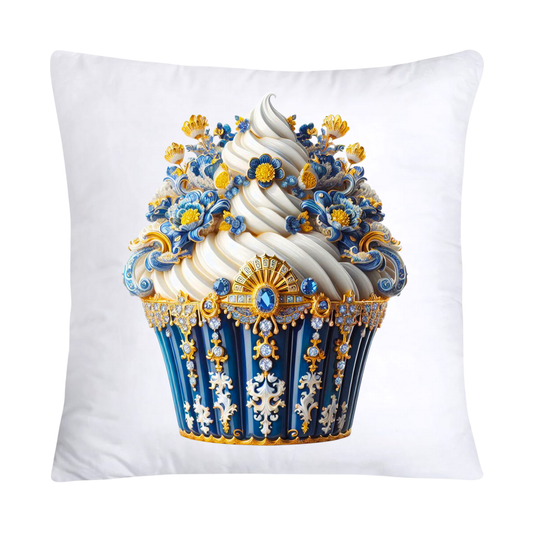 Blue Willow Chinoiserie Cupcake Throw Pillow Covers 18X18-2967