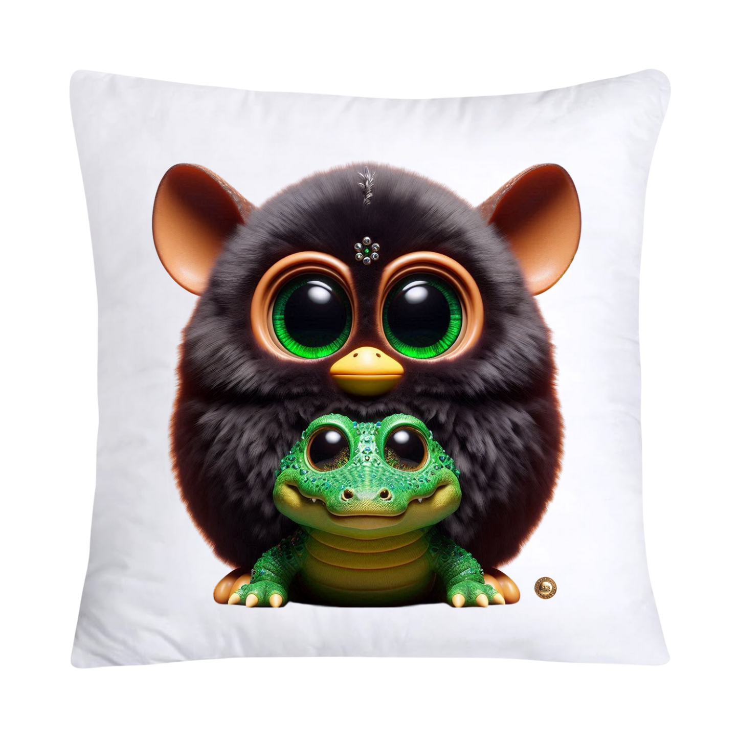 Furry Cajun Swamp Monster and His Pet Gator Pillow Covers-699