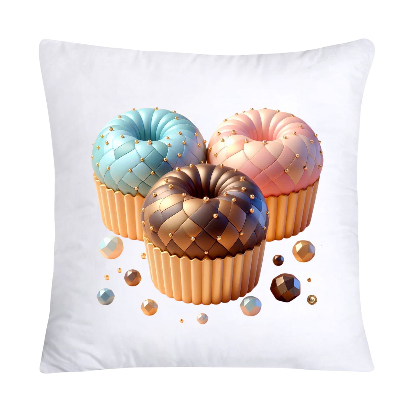 18x18 Pastel Cupcakes Donuts and Candy Pillow Covers-2599