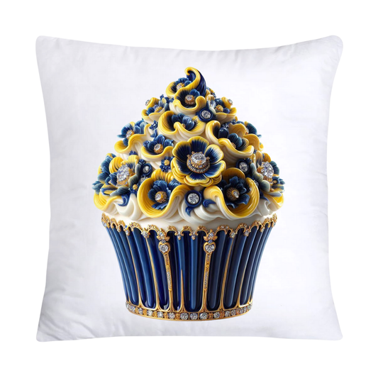 Blue Willow Chinoiserie Cupcake Throw Pillow Covers 18X18-2982