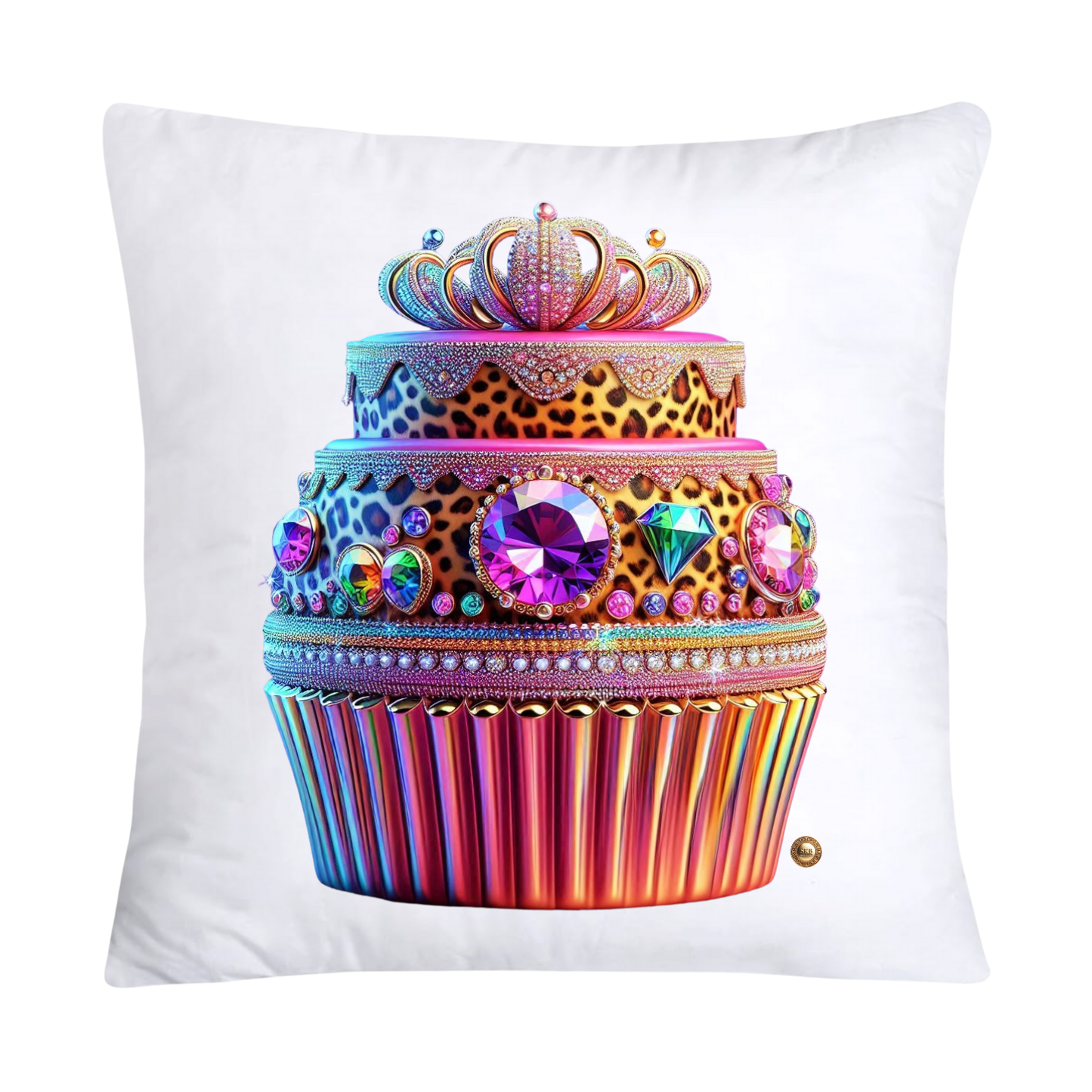 Wild Animal Print Cupcake Throw Pillow Covers 18x18-2241