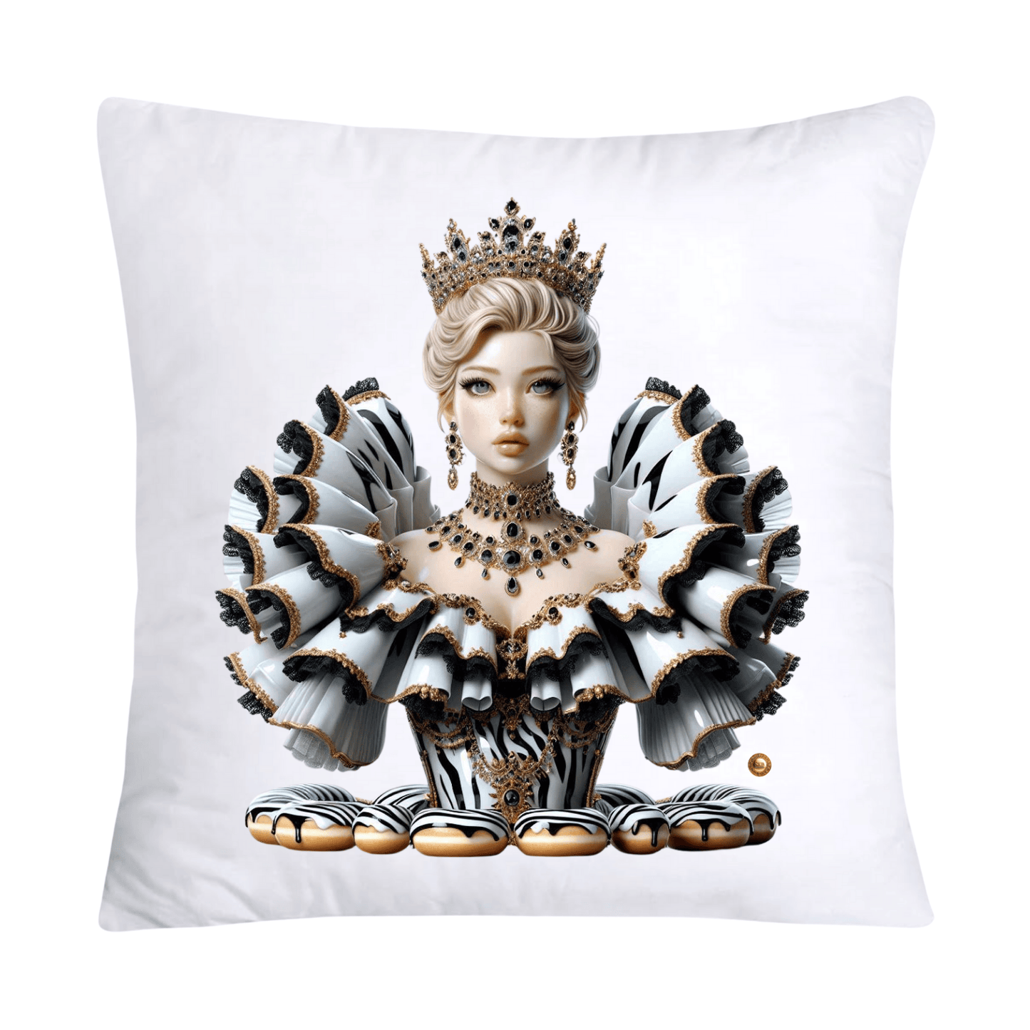 18x18 Wild Royal Animal Print Donut Pillow Covers-1989