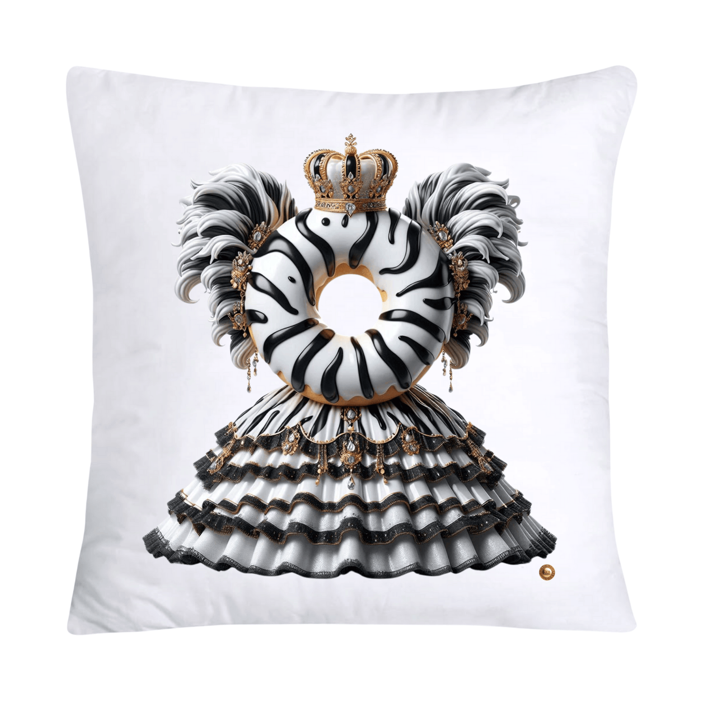 18x18 Wild Royal Animal Print Donut Pillow Covers-1991