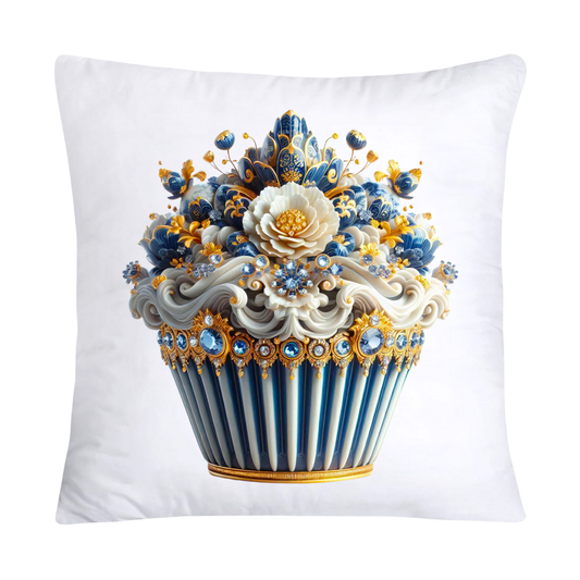 Blue Willow Chinoiserie Cupcake Throw Pillow Covers 18X18-2999
