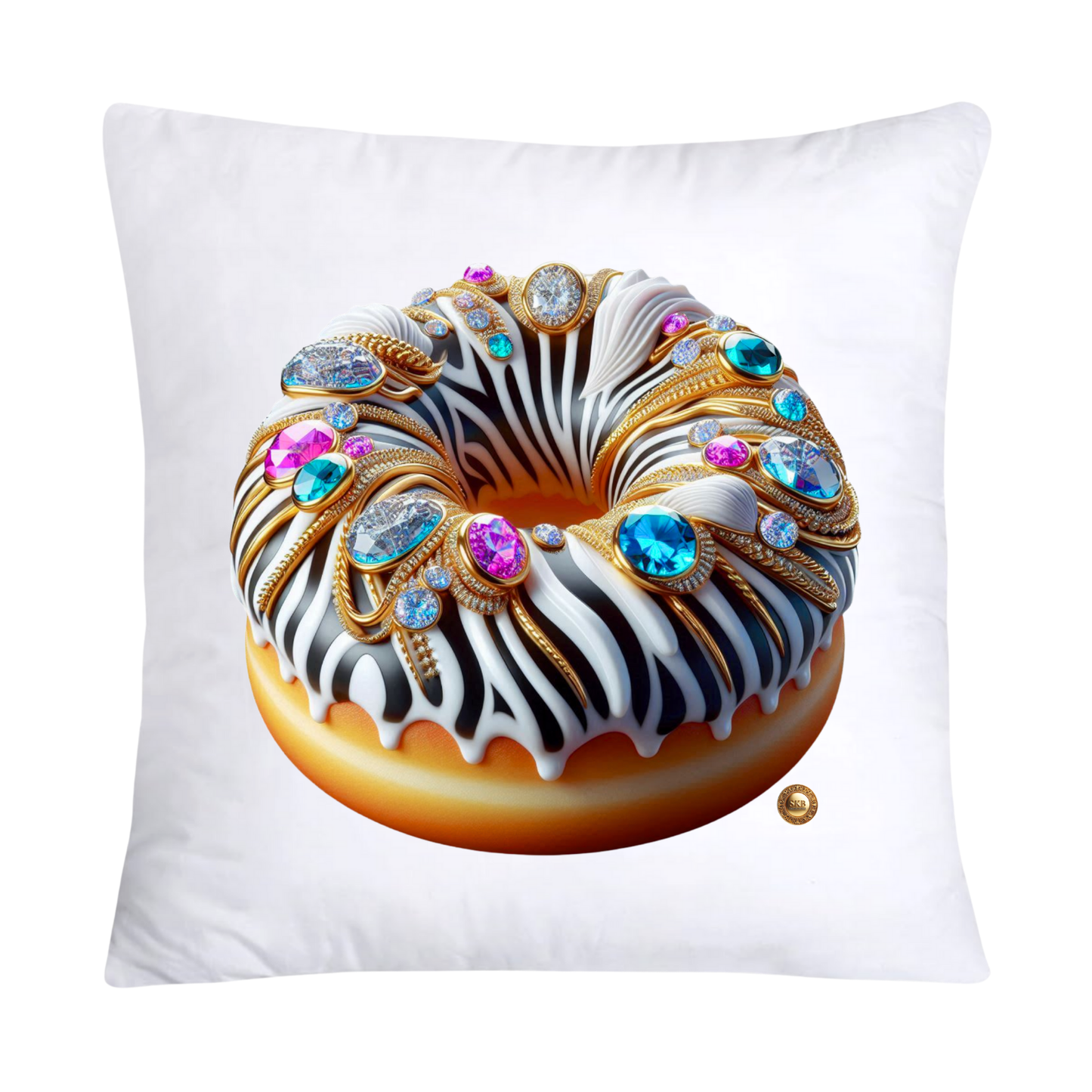 Wild Animal Print Donut Throw Pillow Covers 18x18-824