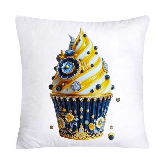 Blue Willow Chinoiserie Cupcake Throw Pillow Covers 18X18-3020