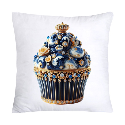 Blue Willow Chinoiserie Cupcake Throw Pillow Covers 18X18-2978