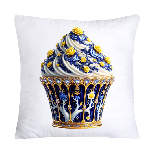 Blue Willow Chinoiserie Cupcake Throw Pillow Covers 18X18-2966