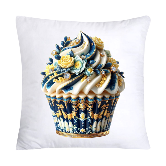 Blue Willow Chinoiserie Cupcake Throw Pillow Covers 18X18-3032