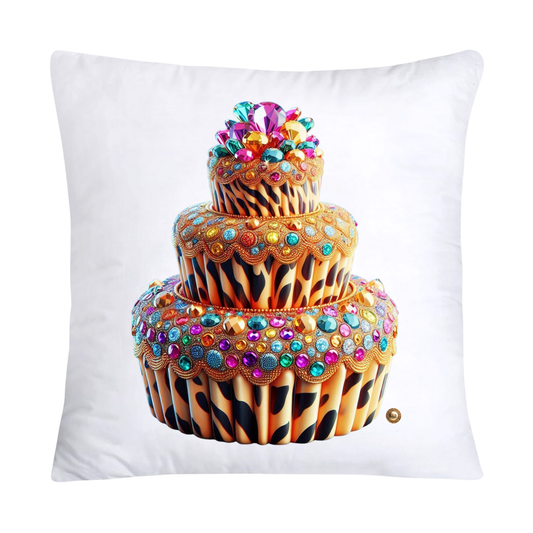 Wild Animal Print Cupcake Throw Pillow Covers 18x18-2242