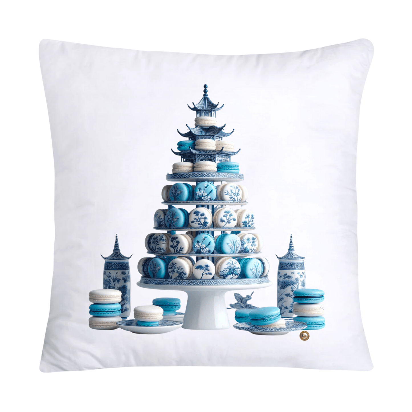 Blue Willow 18x18 Adorable Macaroon Throw Pillow Covers-1426