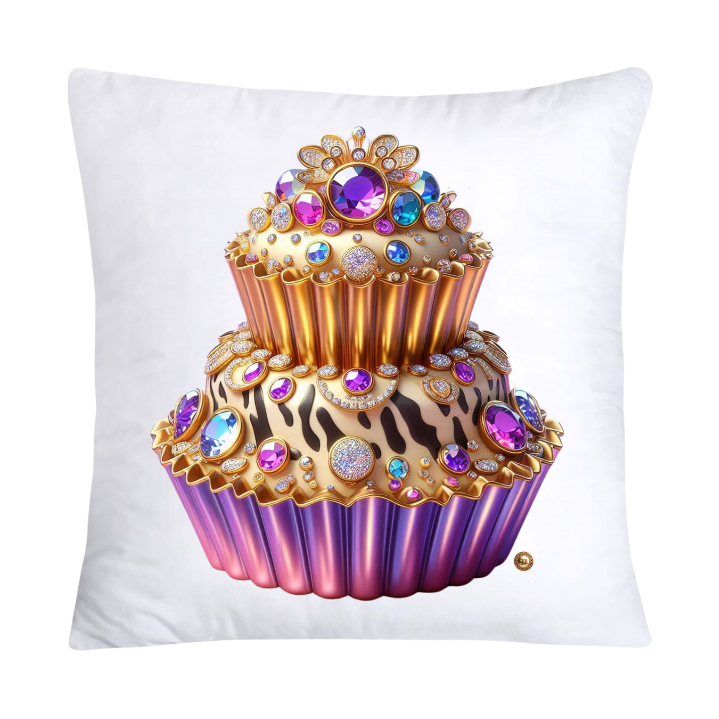 Wild Animal Print Cupcake Throw Pillow Covers 18X18-1182