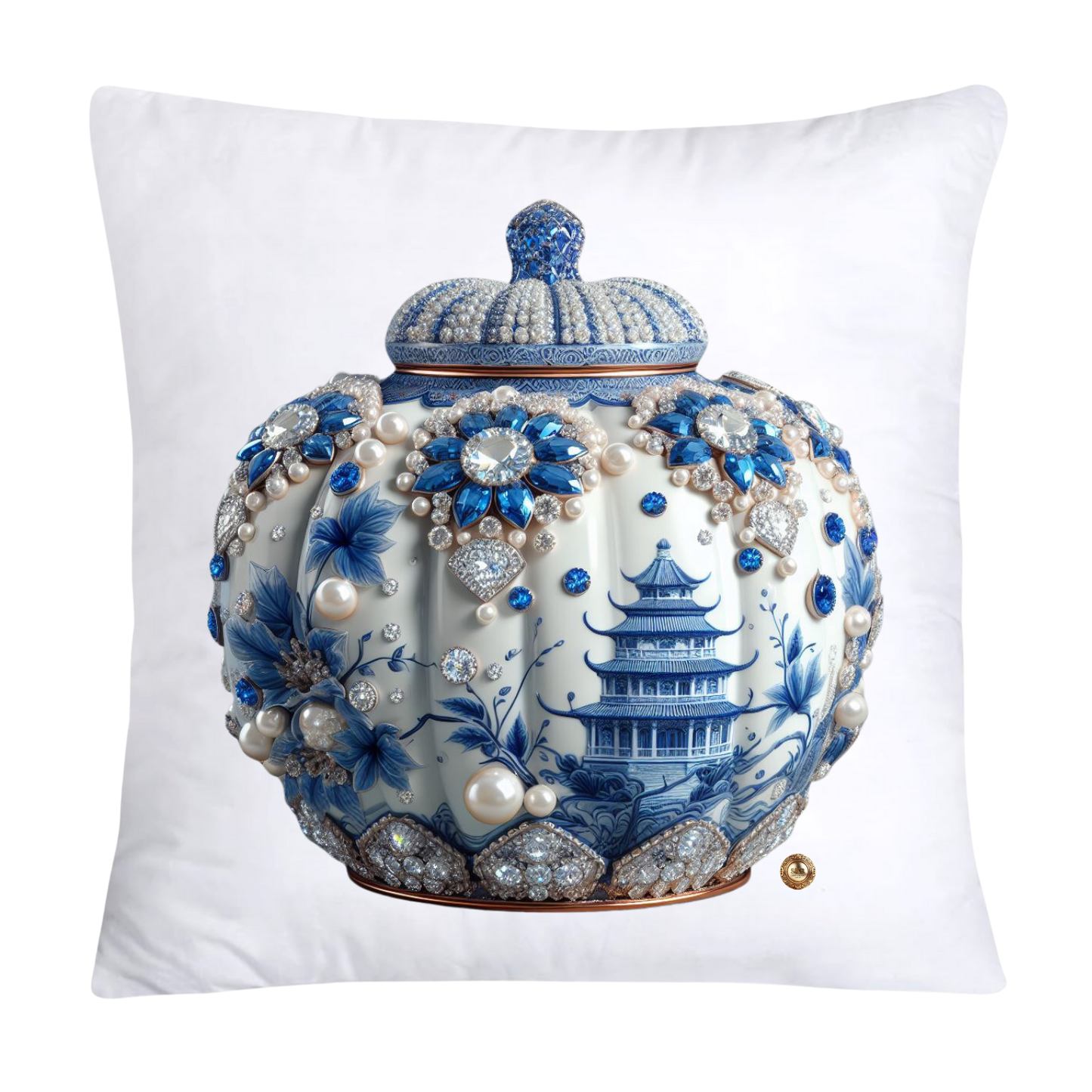 Blue and White Willow Ginger Jar Pillow Covers-87