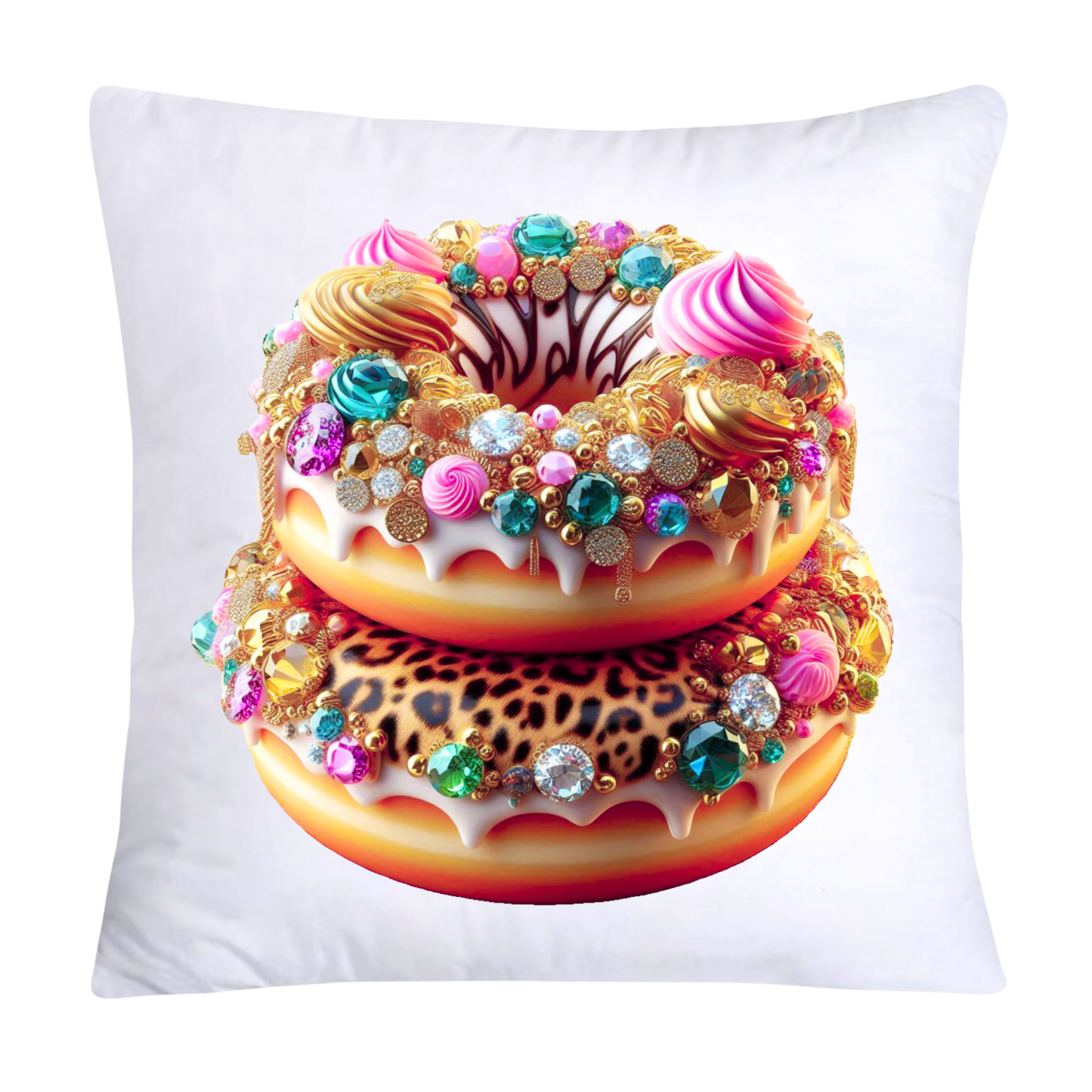 Wild Animal Print Donut Pillow Covers-2582