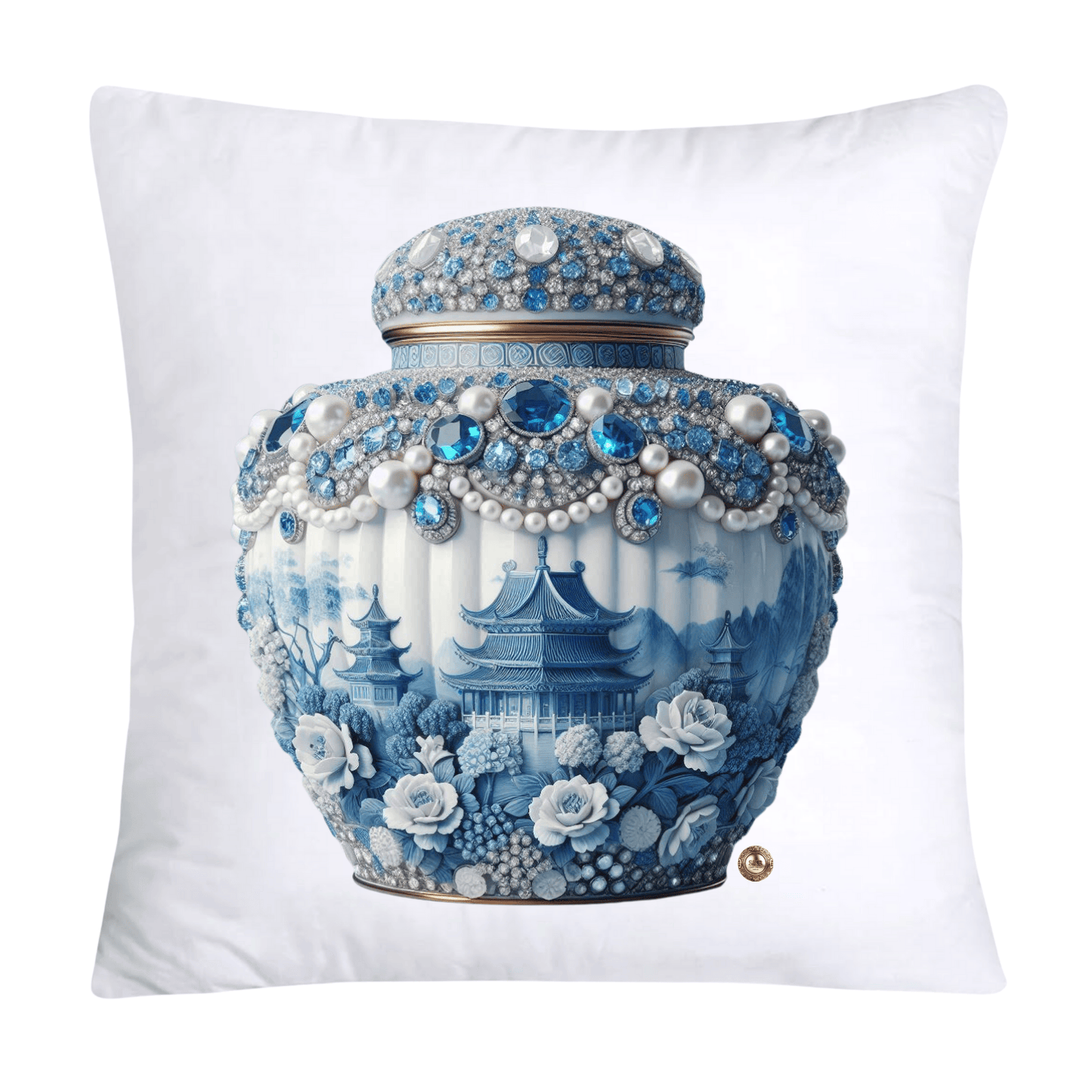 Blue and White Willow Ginger Jar Pillow Covers-84