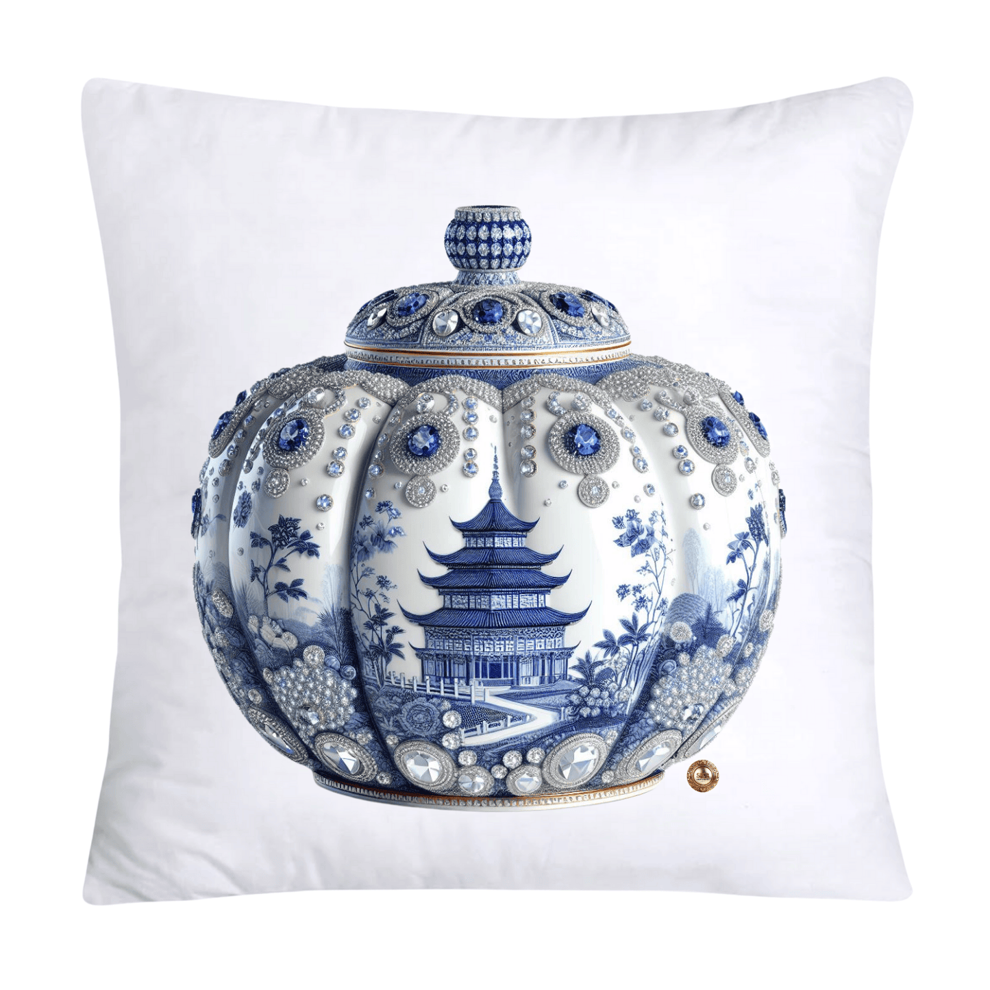 Blue and White Willow Ginger Jar Pillow Covers-85