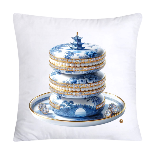Blue Willow 18x18 Adorable Macaroon Throw Pillow Covers-1895