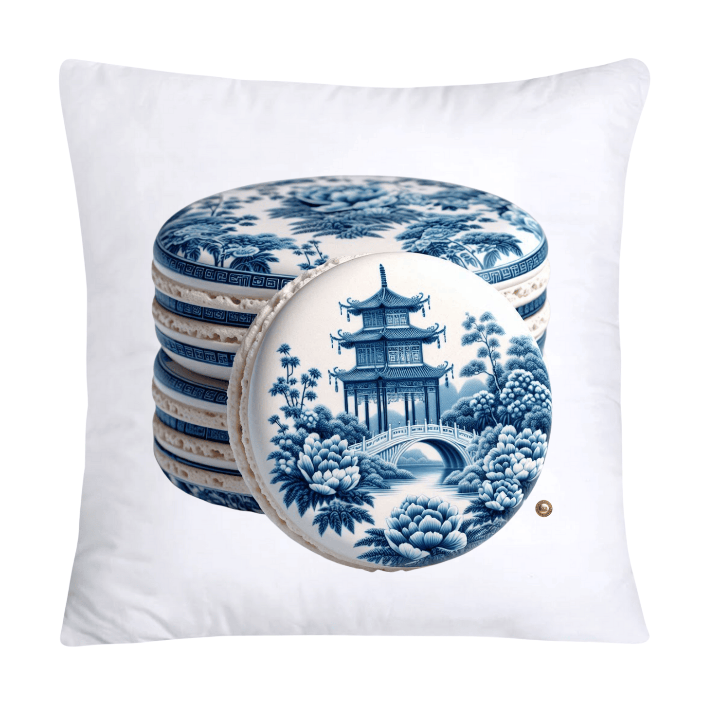 Blue Willow 18x18 Adorable Macaroon Pillow Covers-1915