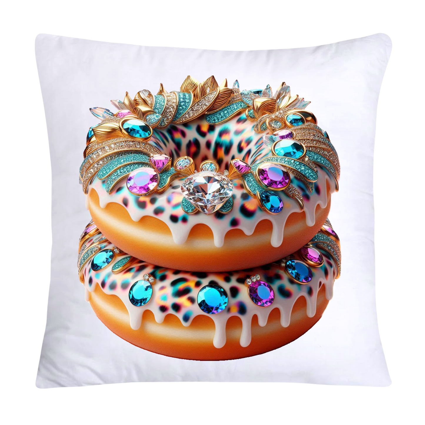 Wild Animal Print Donut Pillow Covers-2583