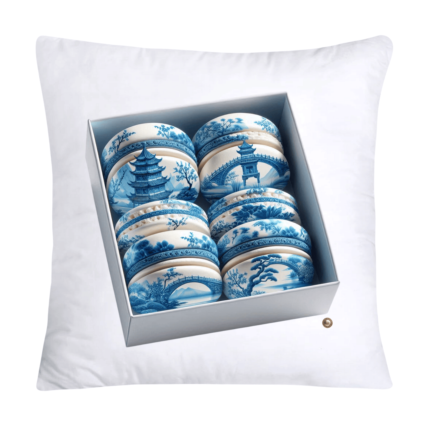 Blue Willow 18x18 Adorable Macaroon Pillow Covers-281