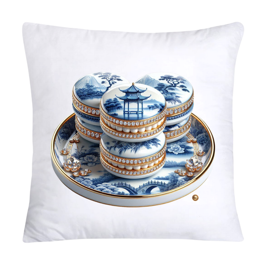 Blue Willow 18x18 Adorable Macaroon Throw Pillow Covers-1898