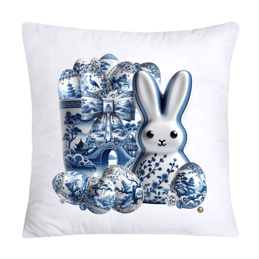 Blue Willow Easter Bunny/Peeps Specialty Pillow Covers-18x18-2310