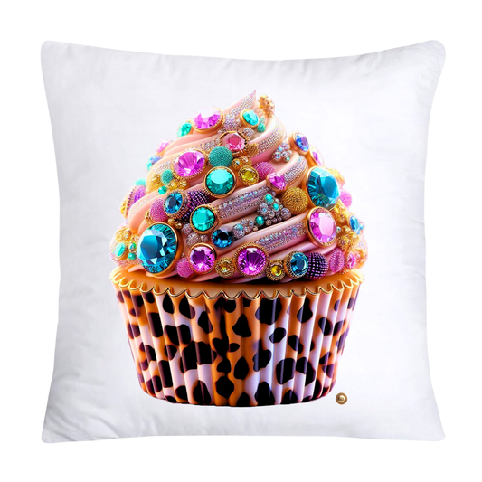 Wild Animal Print Cupcake Throw Pillow Covers 18X18-1120