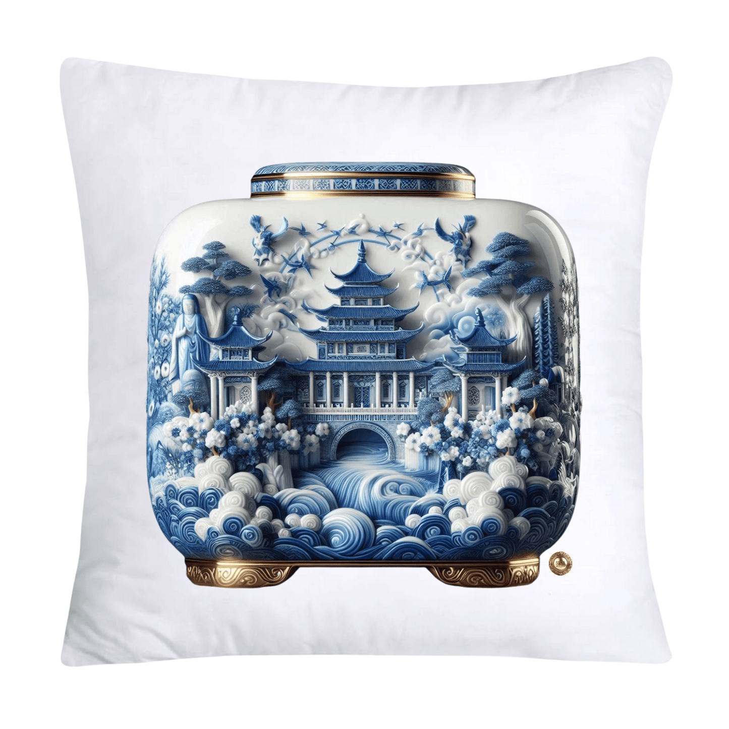 Blue and White Willow Ginger Jar Pillow Covers-81