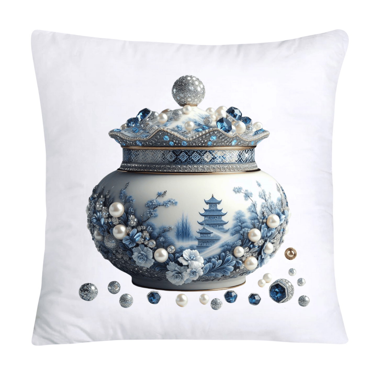 Blue and White Willow Ginger Jar Pillow Covers-80