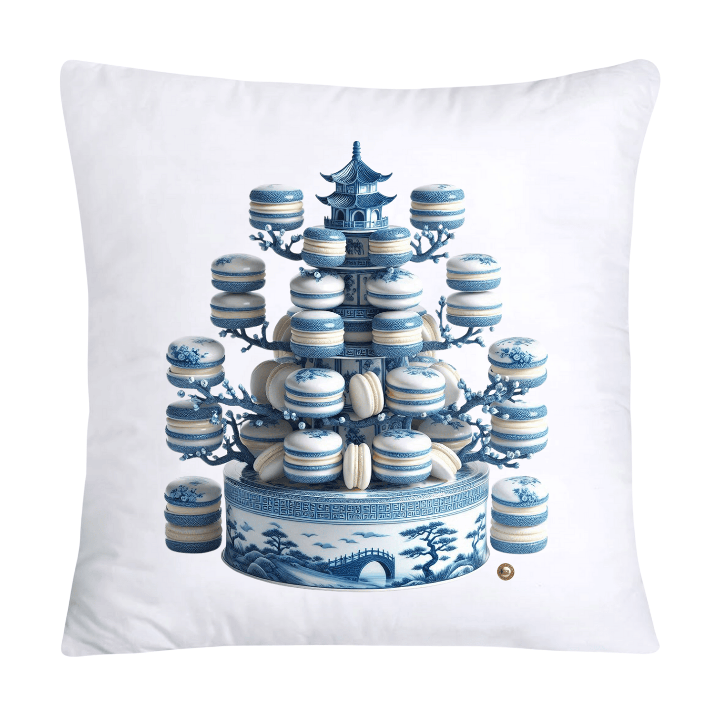 Blue Willow 18x18 Adorable Macaroon Throw Pillow Covers-2327
