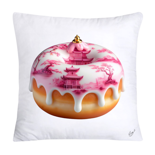 Pink Willow Chinoiserie Donut Throw Pillow Covers 18X18-2761