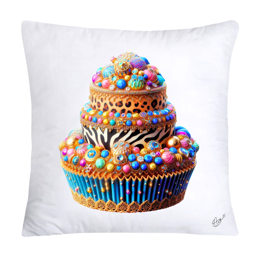 Wild Animal Print Cupcake 18x18 Throw Pillow Covers-929
