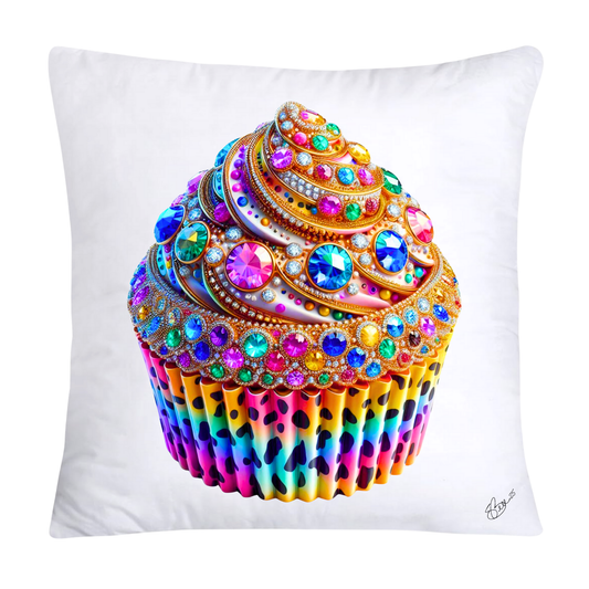 Wild Animal Print Cupcake Throw Pillow Covers 18x18-333