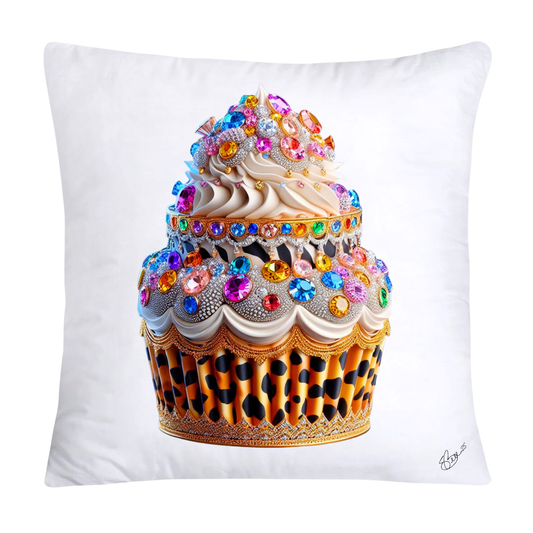 Wild Animal Print Cupcake Throw Pillow Covers 18X18-415