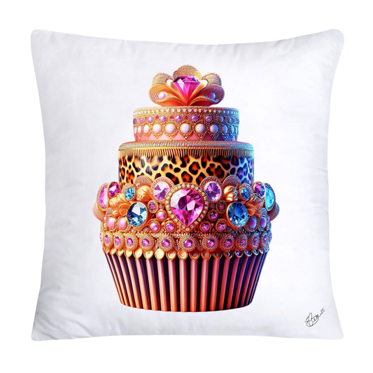 Wild Animal Print Cupcake 18x18 Throw Pillow Covers-842