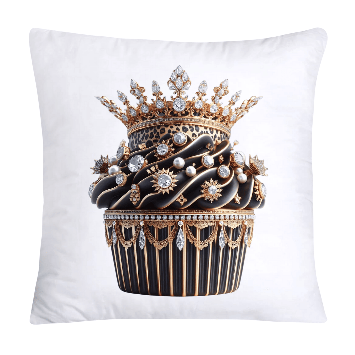 Royal and Wild Animal Print Cupcake Pillow Covers 18x18-406