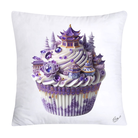 Purple Willow 18x18 Whimsical Cupcake Pillow Covers-557