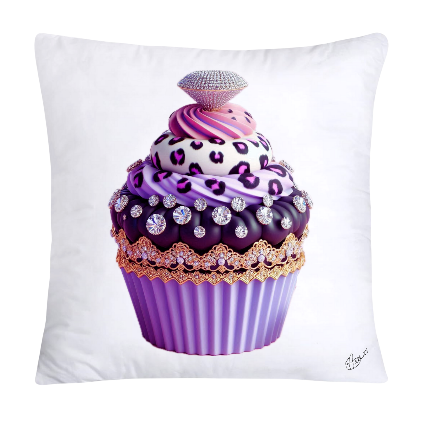 Wild Animal Print Cupcake Throw Pillow Covers 18x18-348