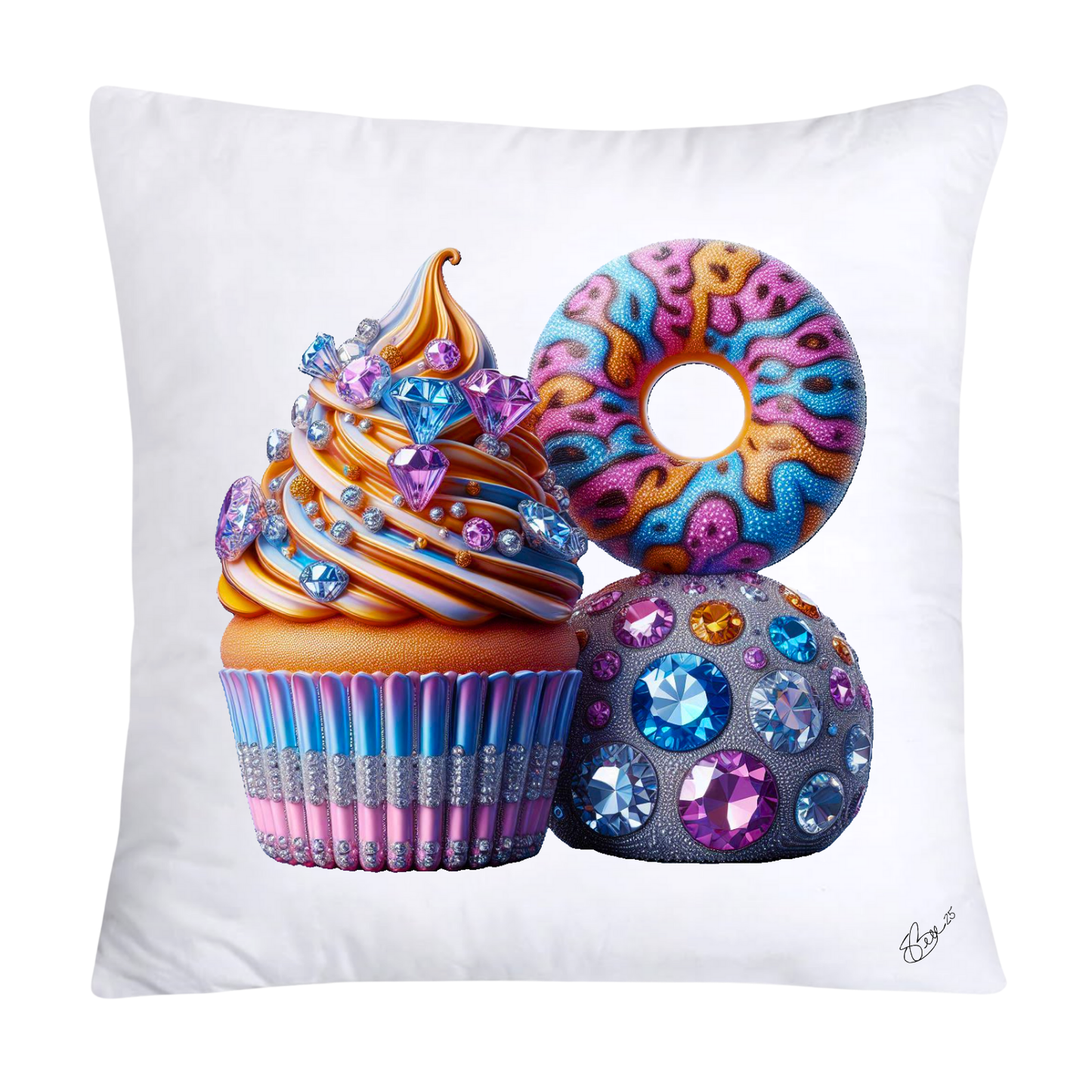 Wild Animal Print Cupcake 18x18 Throw Pillow Covers-801