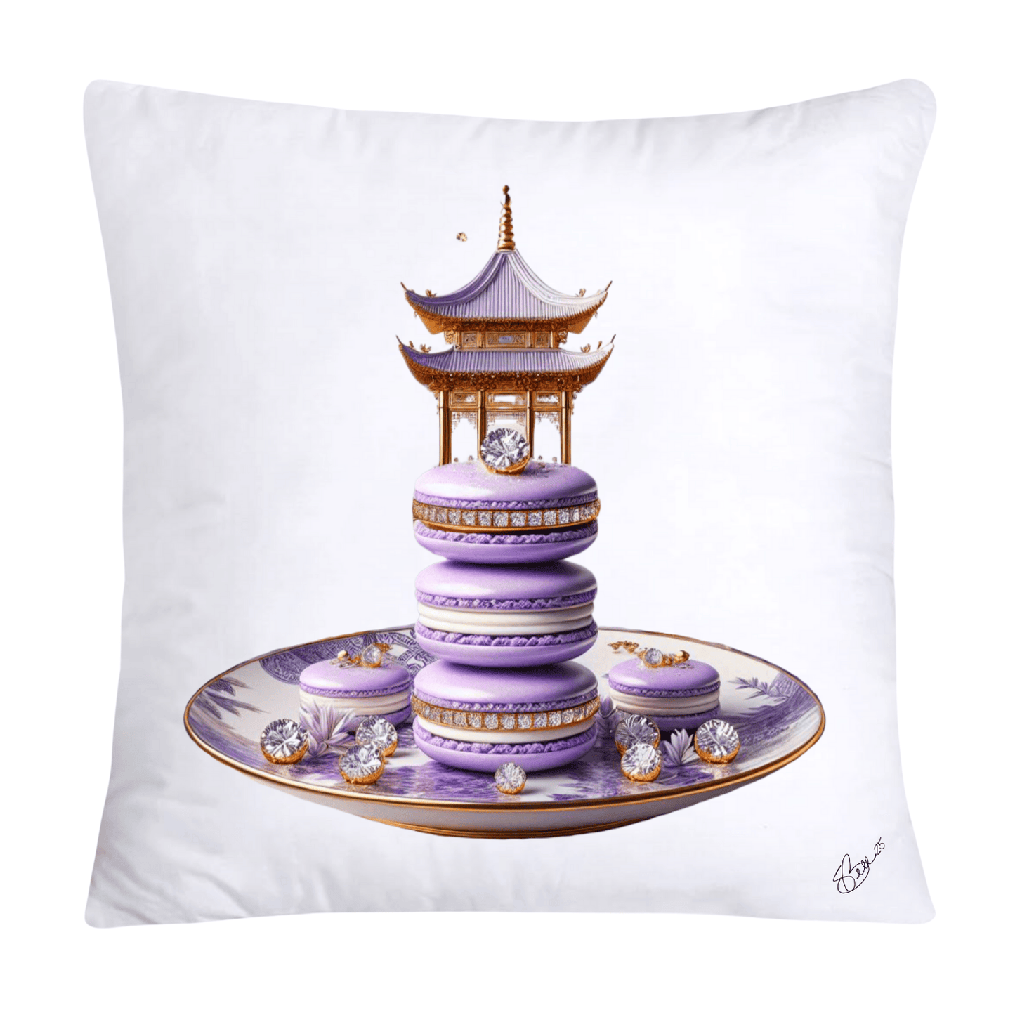 Purple Willow Sweetest Macaroon Throw Pillow Covers-260