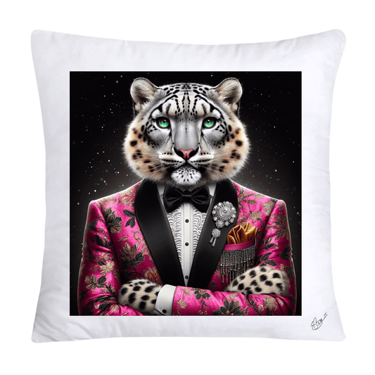 Royal Pet Portrait Throw Pillow Covers 18X18-Leopard Kings and Queens-650