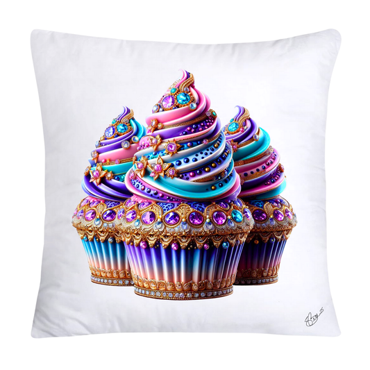 Wild Animal Print Cupcake Throw Pillow Covers 18x18-351