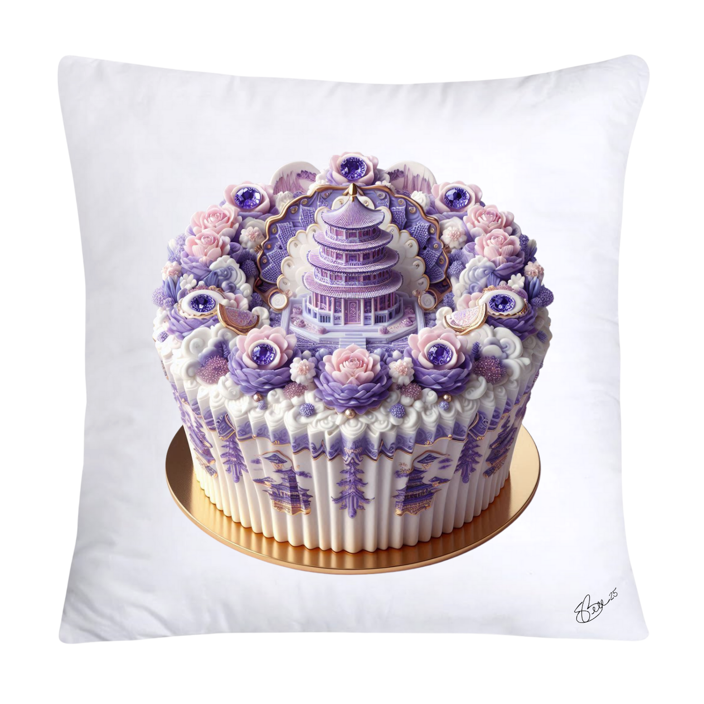 Purple Willow 18x18 Whimsical Cupcake Pillow Covers-554