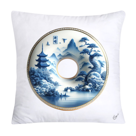 Blue Willow Whimsical Donut Throw Pillow Covers 18X18-1416
