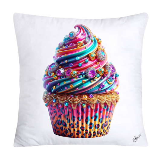 Wild Animal Print Cupcake 18x18 Throw Pillow Covers-802