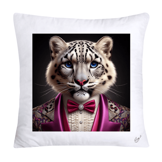 Royal Pet Portrait Throw Pillow Covers 18X18-Leopard Kings and Queens-637