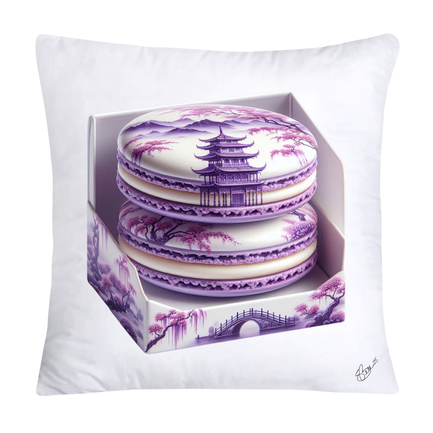 Purple Willow Sweetest Macaroon Throw Pillow Covers-151