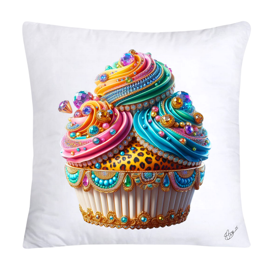 Wild Animal Print Cupcake 18x18 Throw Pillow Covers-789