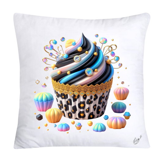 Wild Animal Print Cupcake Throw Pillow Covers 18x18-366